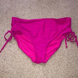 Pink Highwaisted Swim Bottoms